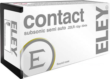 Eley Contact Subsonic 22LR 42gr RN 50 Rd - Box or Case