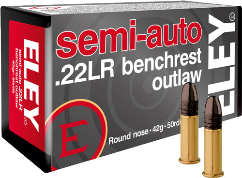 Eley Outlaw Semi-Auto Benchrest 22 LR 42gr 50 Rd - Box or Case