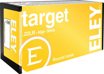 Eley Target 22LR 40gr Round Nose 50 Rd - Box or Case