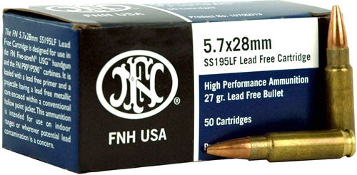 FN SS195LF 5.7x28mm 27gr Lead-Free JHP 50 Rd - Box or Case