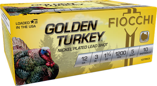 Fiocchi Golden Turkey 12 Gauge 3" 1-3/4 oz #5 Shot 1200 fps - Box or Case