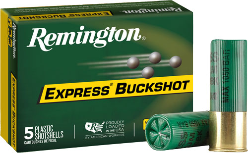 Remington Express Buckshot 12 Gauge 2.75" 00 Buck 9 Pellets 5 Rd - Box or Case