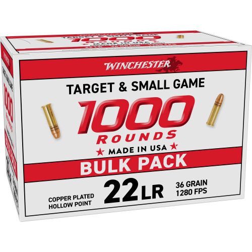 Winchester Ammunition USA White Box 22 LR 36gr Hollow Point 1280 fps 1000 Rd - Box or Case