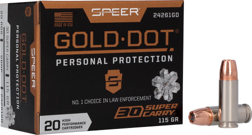 Speer Gold Dot 30 Super Carry 115gr GDHP 20-Rd - Box or Case