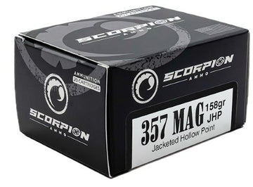 Scorpion Ammo 357 Magnum 158gr JHP 20 Rd - Box or Case