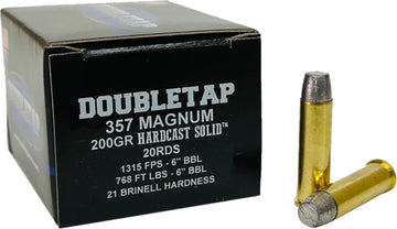 DoubleTap Ammunition Hunter 357 Magnum 200gr Hardcast Solid 20-Rd - Box or Case