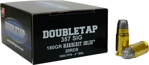 Doubletap 357 SIG 180gr Hardcast Solid WFNGC 20-Rd - Box or Case