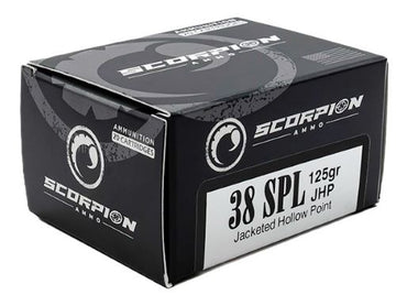 Scorpion Ammo 38 Special 125gr JHP 20 Rd - Box or Case