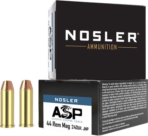 Nosler 44 Magnum 240gr ASP JHP 20rd - Box or Case