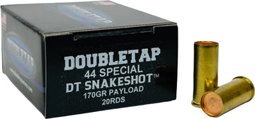 DoubleTap Ammunition Snake Shot 44 Special 70gr + #9 Shot 20-Rd - Box or Case