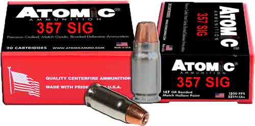 Atomic 357 SIG 147gr JHP 20 Rd - Box or Case