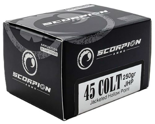 Scorpion Ammo 45 Long Colt 250gr JHP 20 Rd - Box or Case