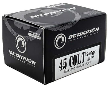 Scorpion Ammo 45 Long Colt 250gr JHP 20 Rd - Box or Case