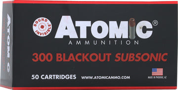 Atomic 300 AAC Blackout 220gr HPBT Subsonic Rifle Ammo - Box or Case
