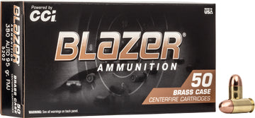 CCI Blazer Brass 380 ACP 95gr FMJ - Box or Case
