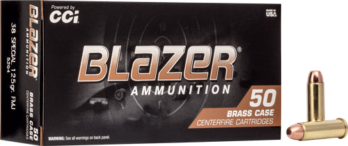 CCI Blazer Brass 38 Special 125gr FMJ 50 Rd - Box or Case