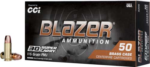 CCI Blazer Brass 30 Super Carry 115gr FMJ 50rd - Box or Case