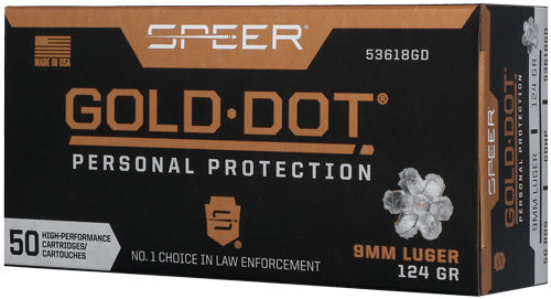Speer Gold Dot 9mm Luger 124gr GDHP - Box or Case