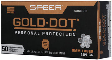 Speer Gold Dot 9mm Luger 124gr GDHP - Box or Case