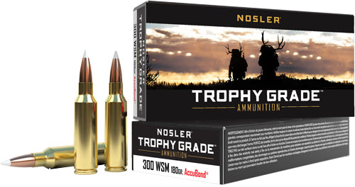Nosler Bullets Trophy Grade 300 WSM 180gr AccuBond 20rd - Box or Case