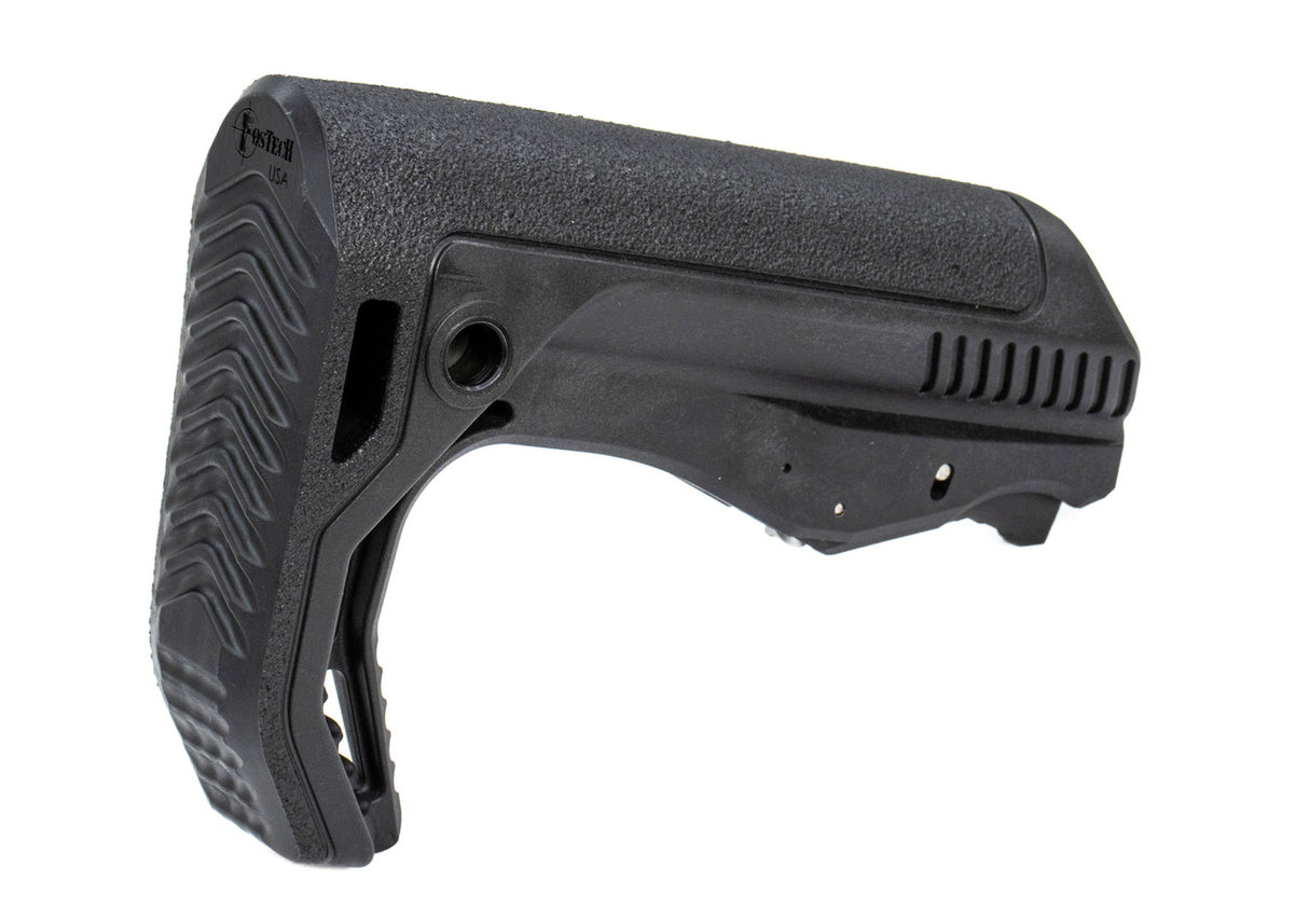 FOSTECH TOMAHAWK STOCK, 6 POSITION COLLAPSABLE AR-15 STOCK (BLACK)