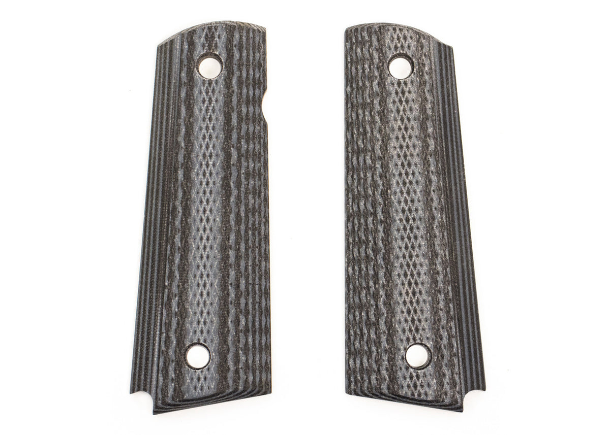 1911 Laminate Linen G10 Grip Set - Pewter Black