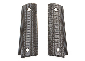 1911 Laminate Linen G10 Grip Set - Pewter Black