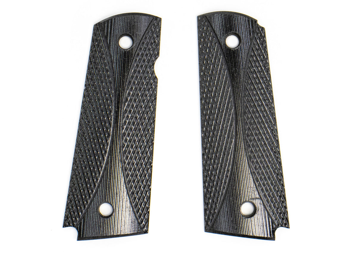 1911 Plastic Micarta Hour Glass Grip Set - Warped