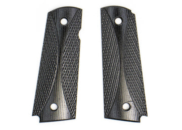 1911 Plastic Micarta Hour Glass Grip Set - Warped
