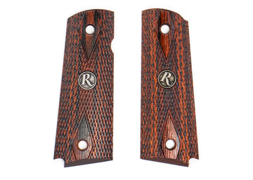 Remington 1911 Rosewood R Medallion-Raw Grips