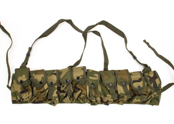 10 Cell Chest Rig Ammo Bandolier - Camo - New