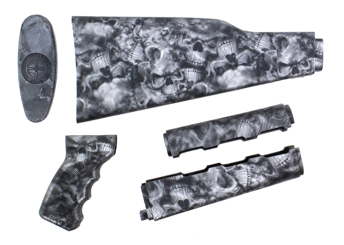 PAP M70 Stock Set Skulls w/Pistol Grip for Yugo Models - USA mfg Black nylon