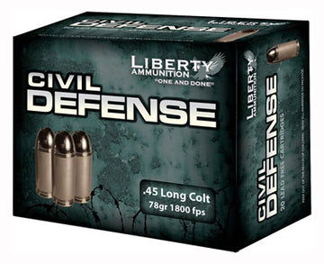 Liberty Ammunition Civil Defense 45 Long Colt 78gr Hollow Point - Box or Case