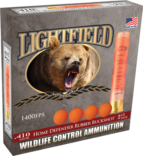 Lightfield .410 Bore 2.5" 4-Pellet Rubber Buck 5 Rd Less Lethal - Box or Case