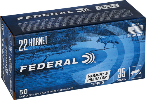 Federal American Eagle 22 Hornet 35gr Tipped Varmint 50 Rd - Box or Case