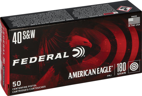 Federal American Eagle .40 S&W 180gr FMJ 50 Rd - Box or Case