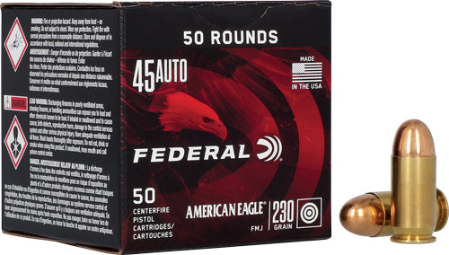 Federal American Eagle 45 ACP 230gr FMJ 50rd - Box or Case