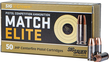 Sig Sauer Match Elite V-Crown 9mm Luger 147gr JHP 50 Rd - Box or Case