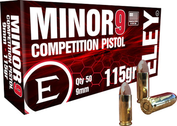 Eley Minor 9 Competition 9mm 115gr FMJ 50 Rd - Box or Case