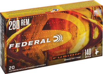 Federal Fusion 280 Rem 140gr Fusion Soft Point 20rd - Box or Case