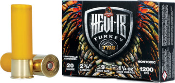 HEVI-Shot Heavy 18 TSS 20 Gauge 2.75" 1-1/4 oz #9 Shot 5 Rd Shotshells - Box or Case