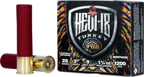 HEVI-Shot Heavy 18 TSS 28 Gauge 3" 1-1/4 oz #9 Shot 5 Rd Shotshells - Box or Case