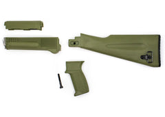Riley Defense AK47 / AK74 Stock Set - 4 Piece OD Green , US Made