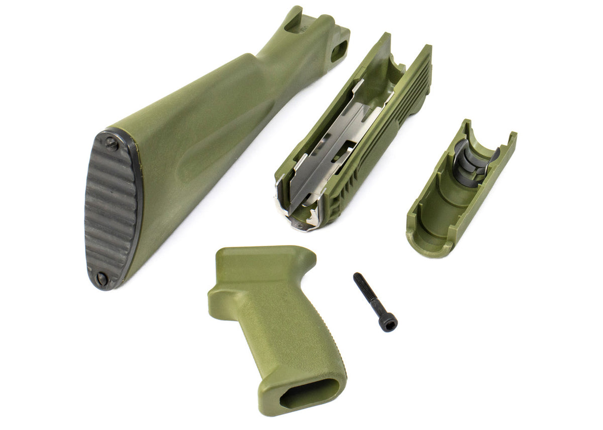 Riley Defense AK47 / AK74 Stock Set - 4 Piece OD Green , US Made