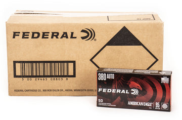 Federal American Eagle 380 Auto 95gr FMJ 1000rd Case