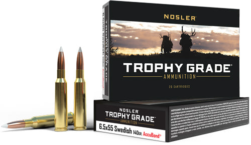 Nosler Bullets Trophy Grade 6.5x55 Swedish Mauser 140gr AccuBond 20rd - Box or Case
