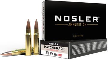 Nosler Custom Competition 308 Win 168gr HPBT 20rd Rifle Ammo - Box or Case