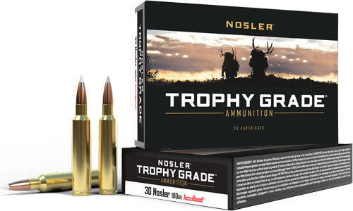 Nosler Bullets Trophy Grade 30 Nosler 180gr AccuBond 20rd - Box or Case