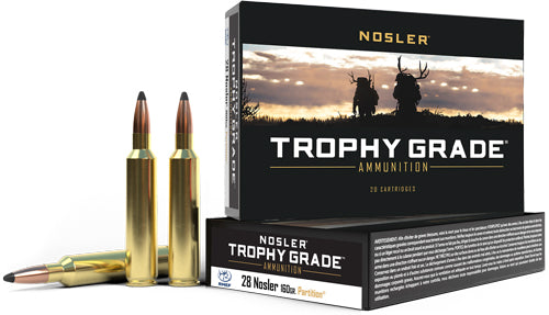 Nosler Bullets Trophy Grade 28 Nosler 160gr Partition 20rd - Box or Case