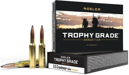 Nosler Bullets Trophy Grade 6.5 Creedmoor 140gr Partition 20rd - Box or Case